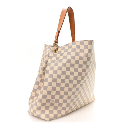 Louis Vuitton Damier Azur Graceful MM Rose Ballerine 2 of 10