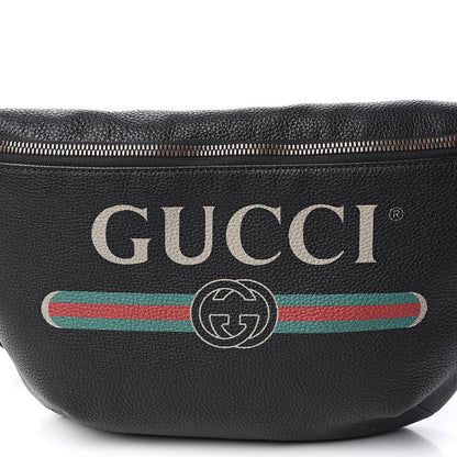 Gucci Grained Calfskin Logo Belt Bag Black 10 of 11