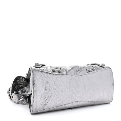 Balenciaga Agneau Arena Crystal Neo Cagole Handbag XS Silver 4 of 12