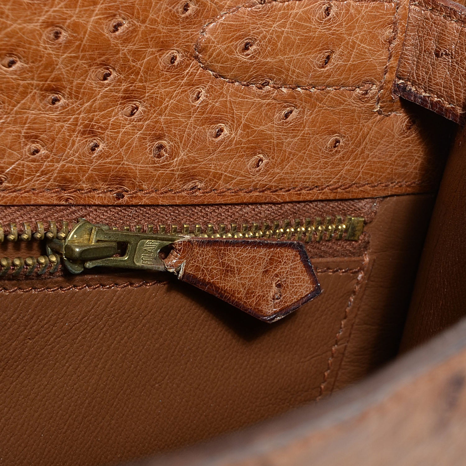 Hermes Ostrich Kelly Sellier 32 Gold 7 of 24