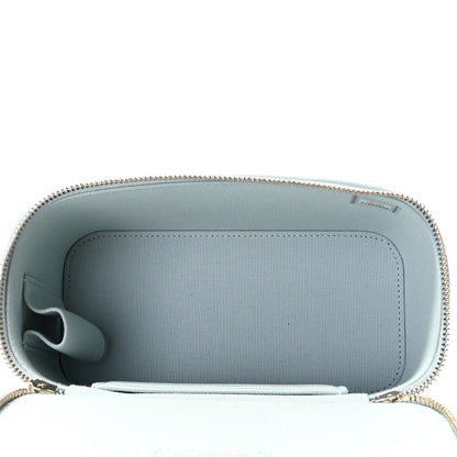 Chanel Lambskin Quilted Small Top Handle Vanity Case With Chain Light Blue 4 of 10