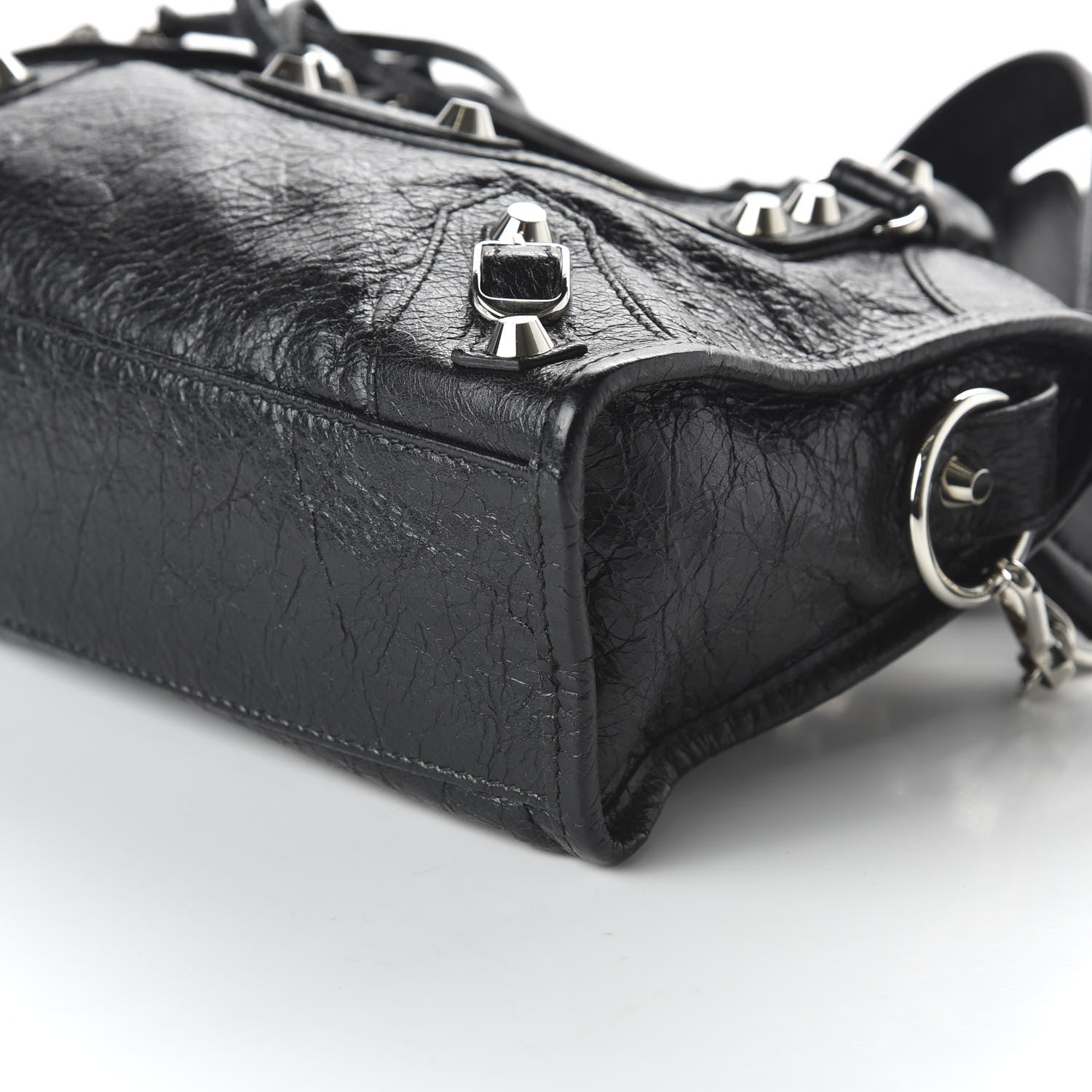Balenciaga Agneau Classic Silver Hardware Mini City Black 7 of 10