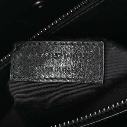 Saint Laurent Calfskin Crocodile Embossed Large Sac De Jour Carryall Black 7 of 10