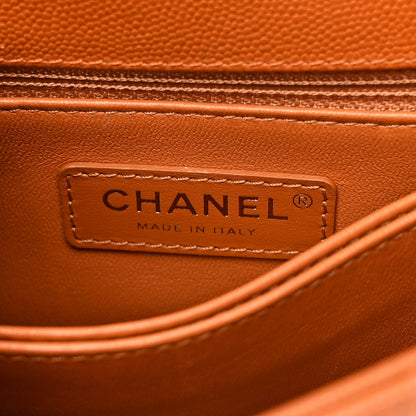 Chanel Caviar Quilted Mini Coco Handle Flap Light Brown 6 of 10