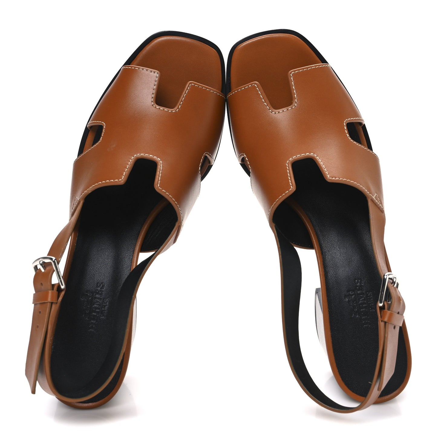 Calfskin Elbe 60 Sandals 37.5 Naturel