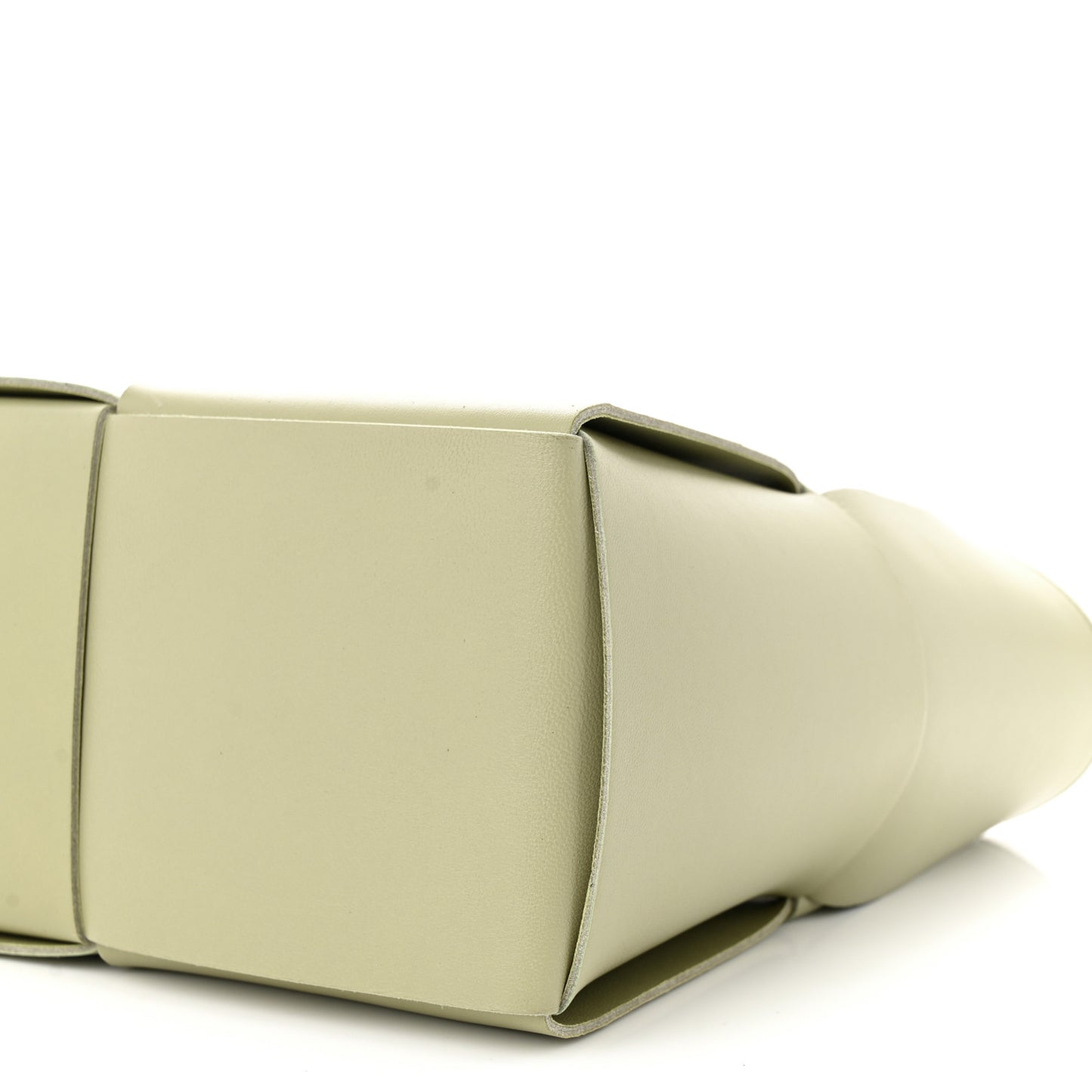 Grained Calfskin Intrecciato Medium Arco Tote Travertine