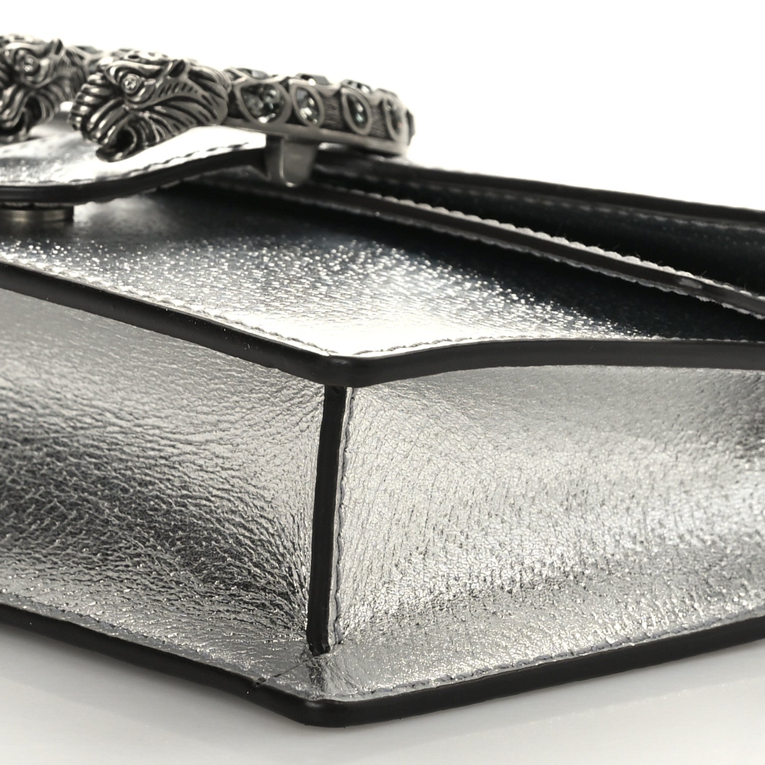 Gucci Metallic Calfskin Super Mini Dionysus Shoulder Bag Silver 8 of 8