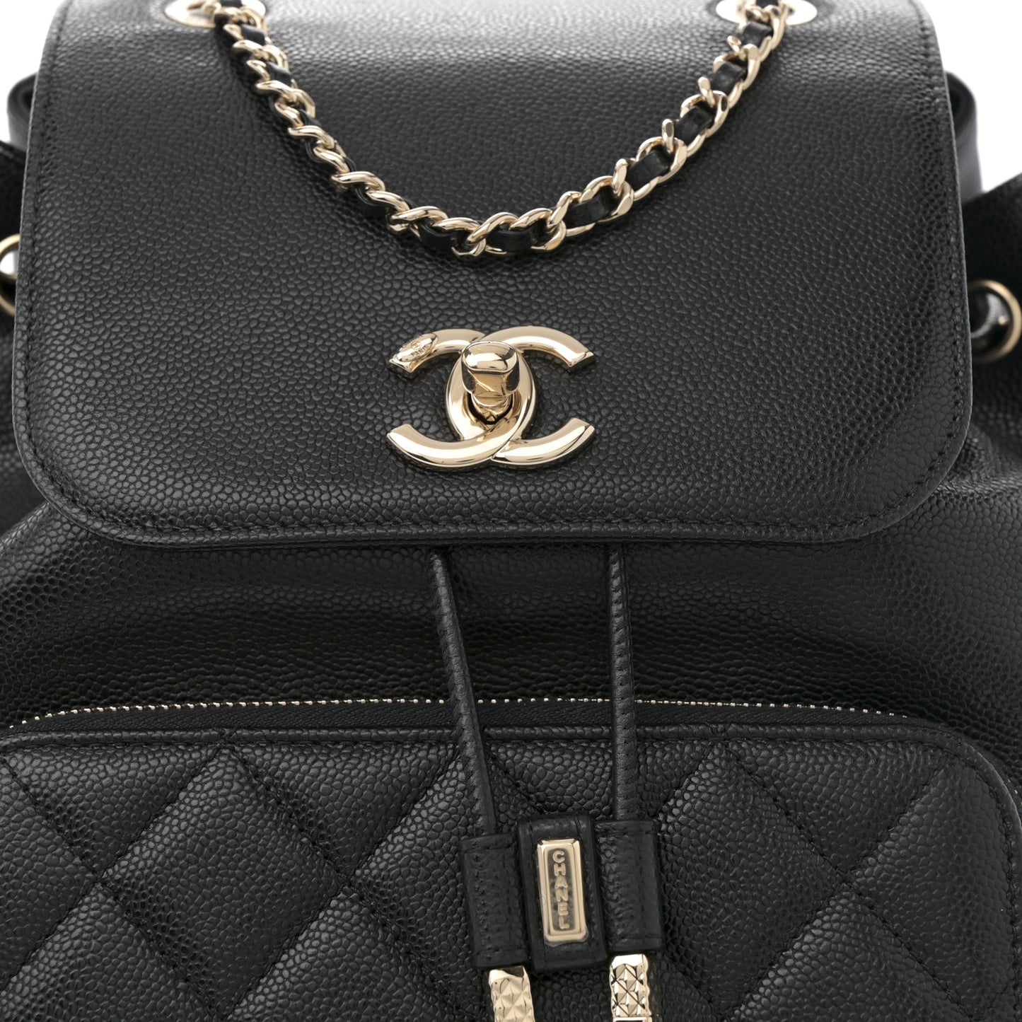 Caviar Quilted Business Affinity Backpack Black