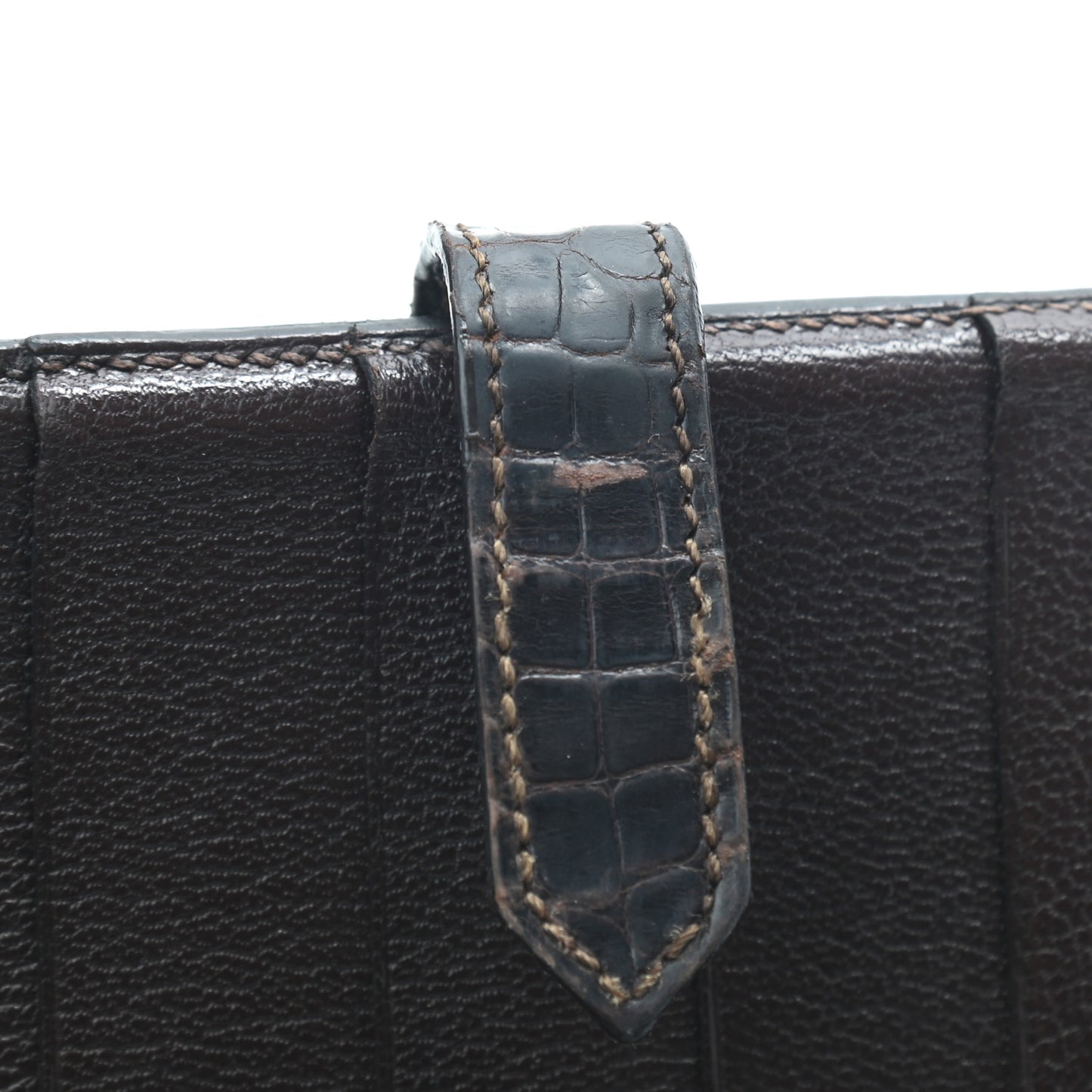 Matte Alligator Bearn Wallet Chocolate