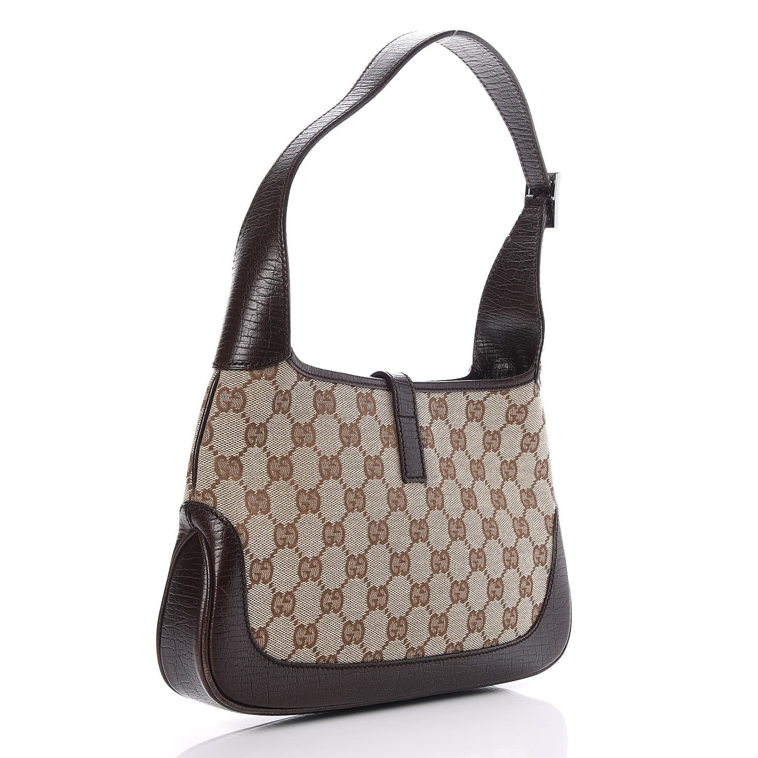 Gucci Monogram Web Small Jackie O Hobo Dark Brown 3 of 7