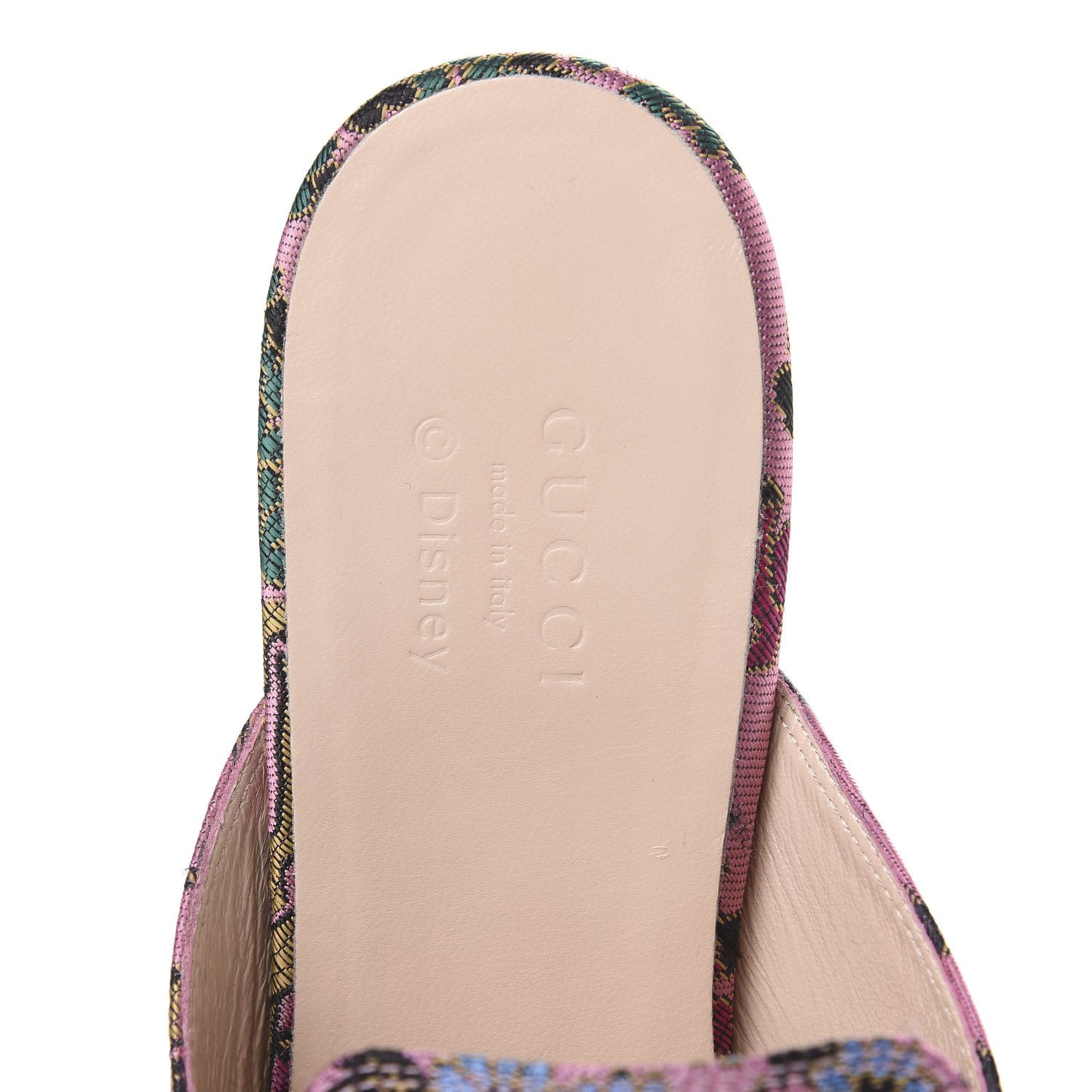 X DISNEY Jacquard Japanese Donald Duck Womens Princetown Slippers 38.5 Pink Black