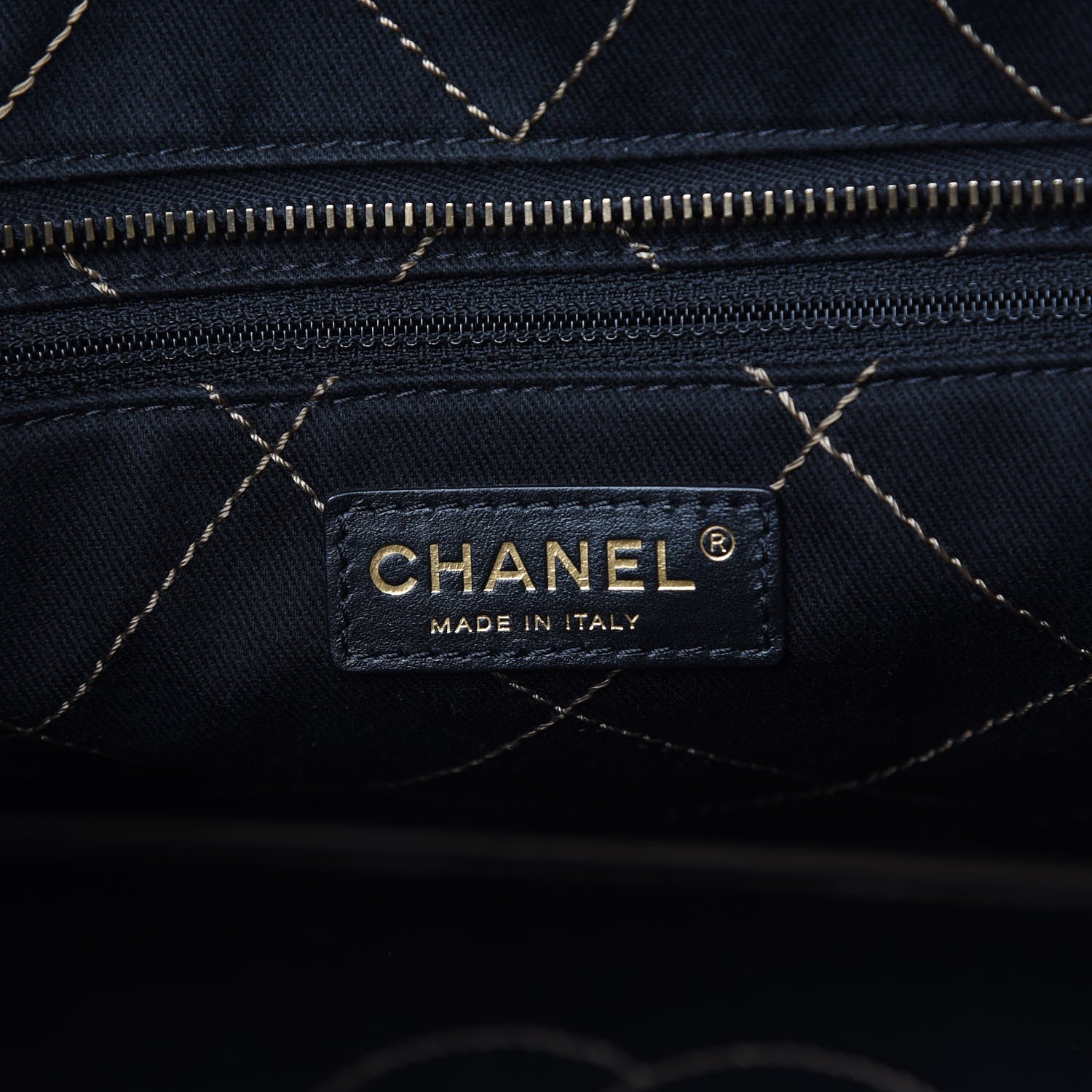 Chanel Grained Calfskin Large Shopping Fever Tote Gold 7 of 13