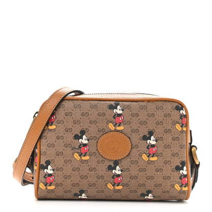 Gucci X DISNEY Mini Vintage GG Supreme Monogram Mickey Mouse Shoulder Bag Beige Vintage Sun Oil 1 of 9
