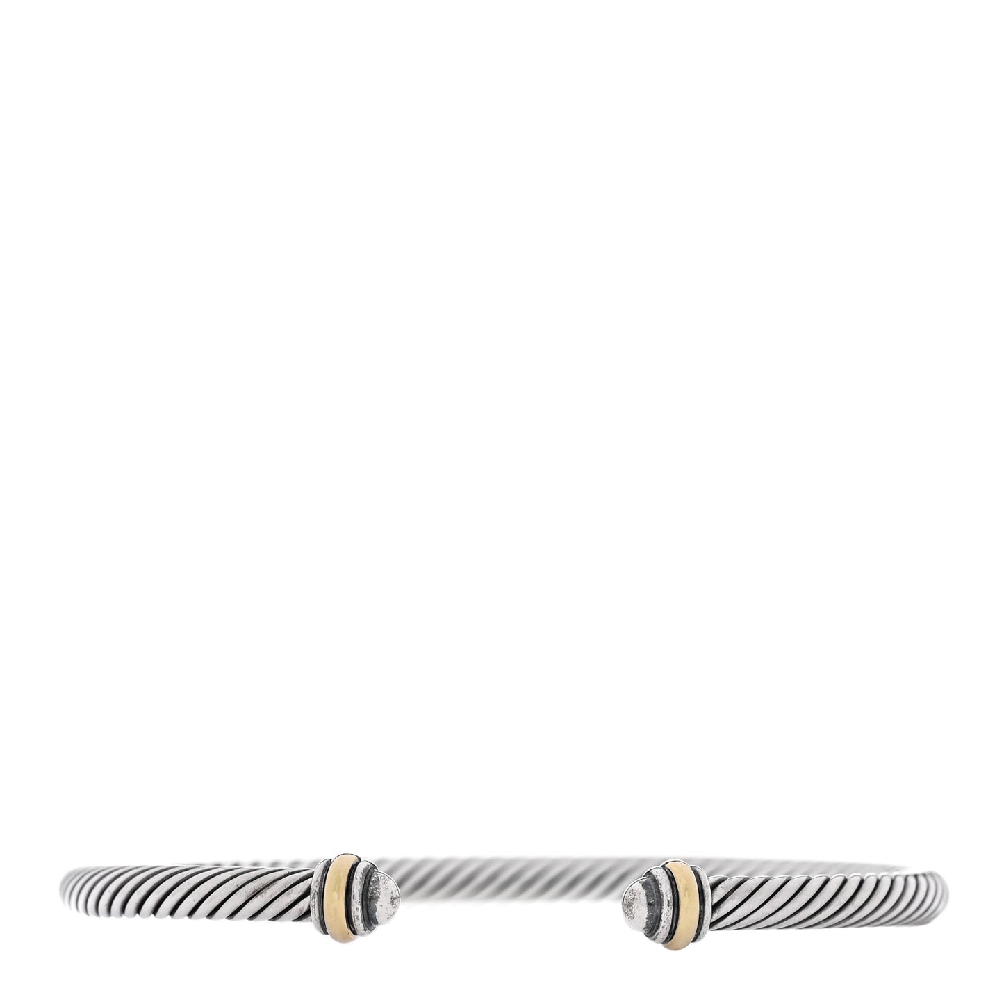 Sterling Silver 18K Yellow Gold 4mm Cable Classics Bracelet