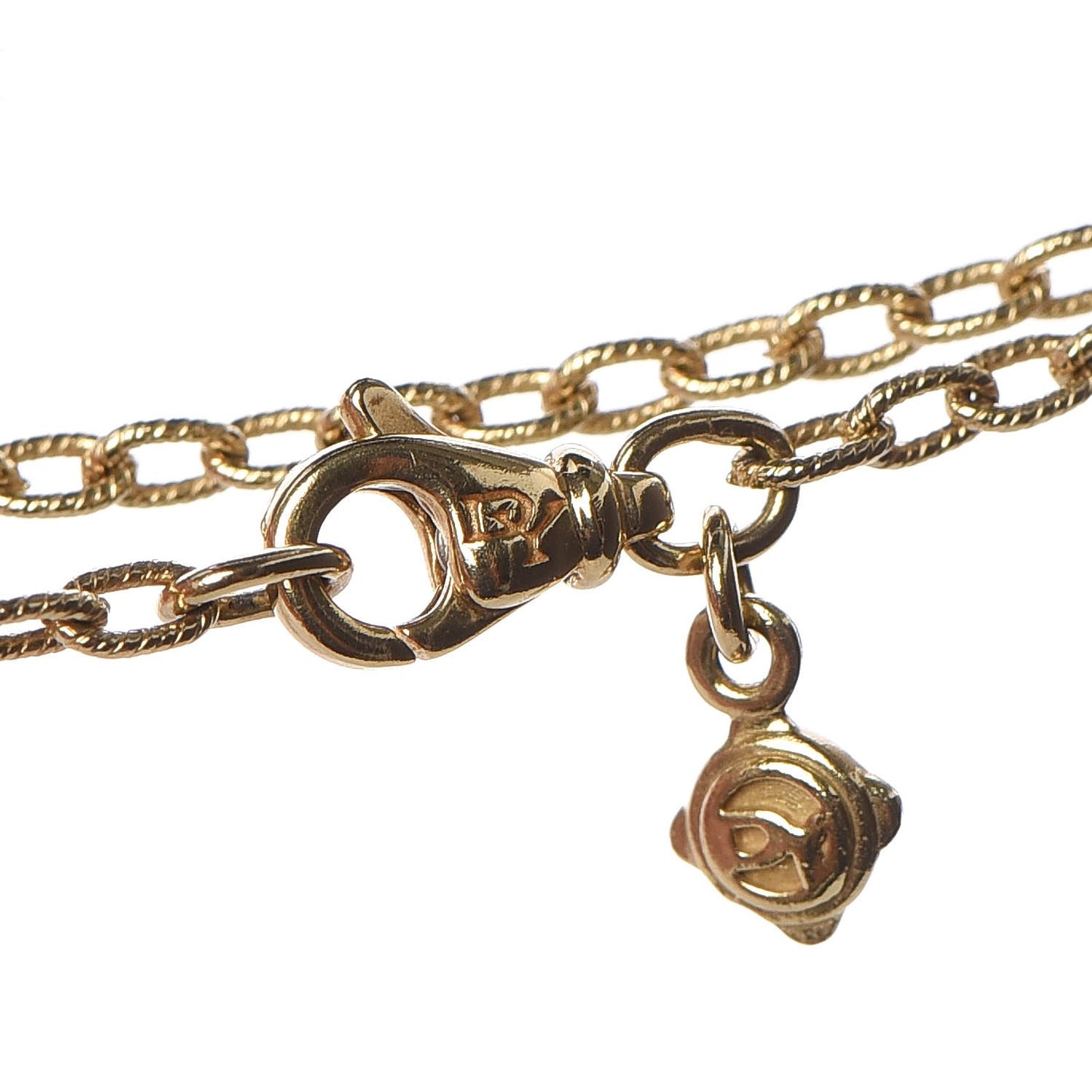 18K Yellow Gold Blue Topaz Prasiolite Infinity Station Necklace