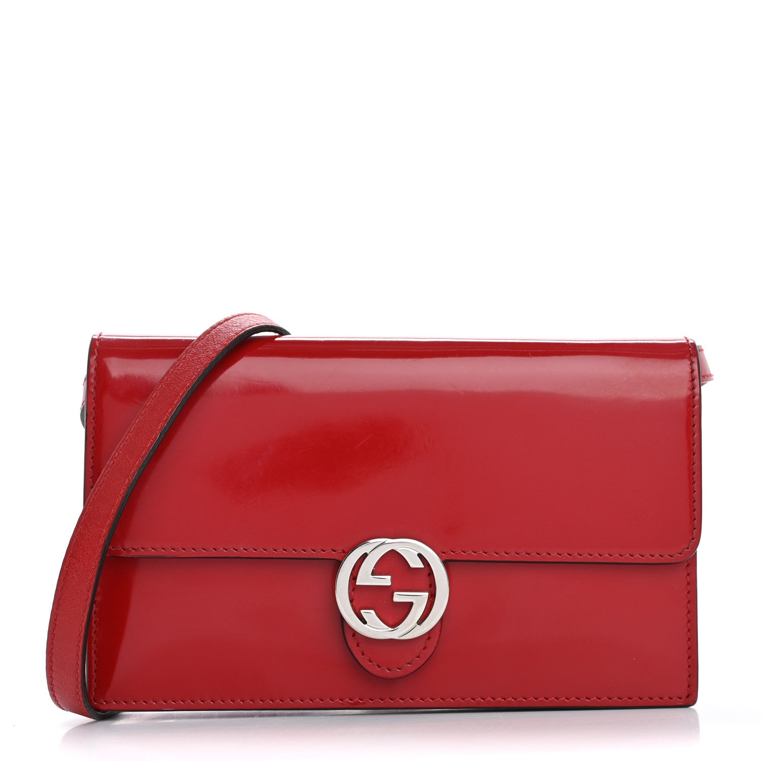 Gucci Shade Lux Calfskin Icon Wallet Hibiscus Red 1 of 17