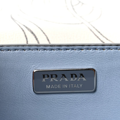 Prada X JAMES JEAN Glace Calfskin Rabbit Print Cahier Bag Opaline 10 of 17
