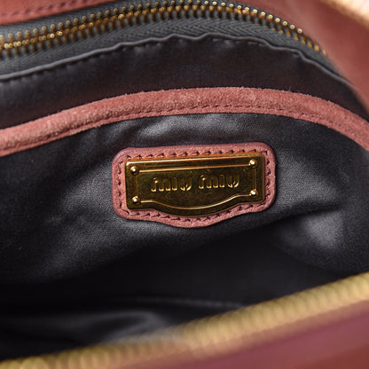 Miu Miu Suede Lux Small Bow Bag Antico 6 of 12