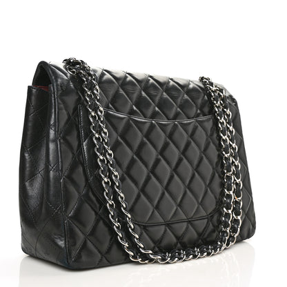 Chanel Lambskin Quilted Maxi Single Flap Black 3 of 10