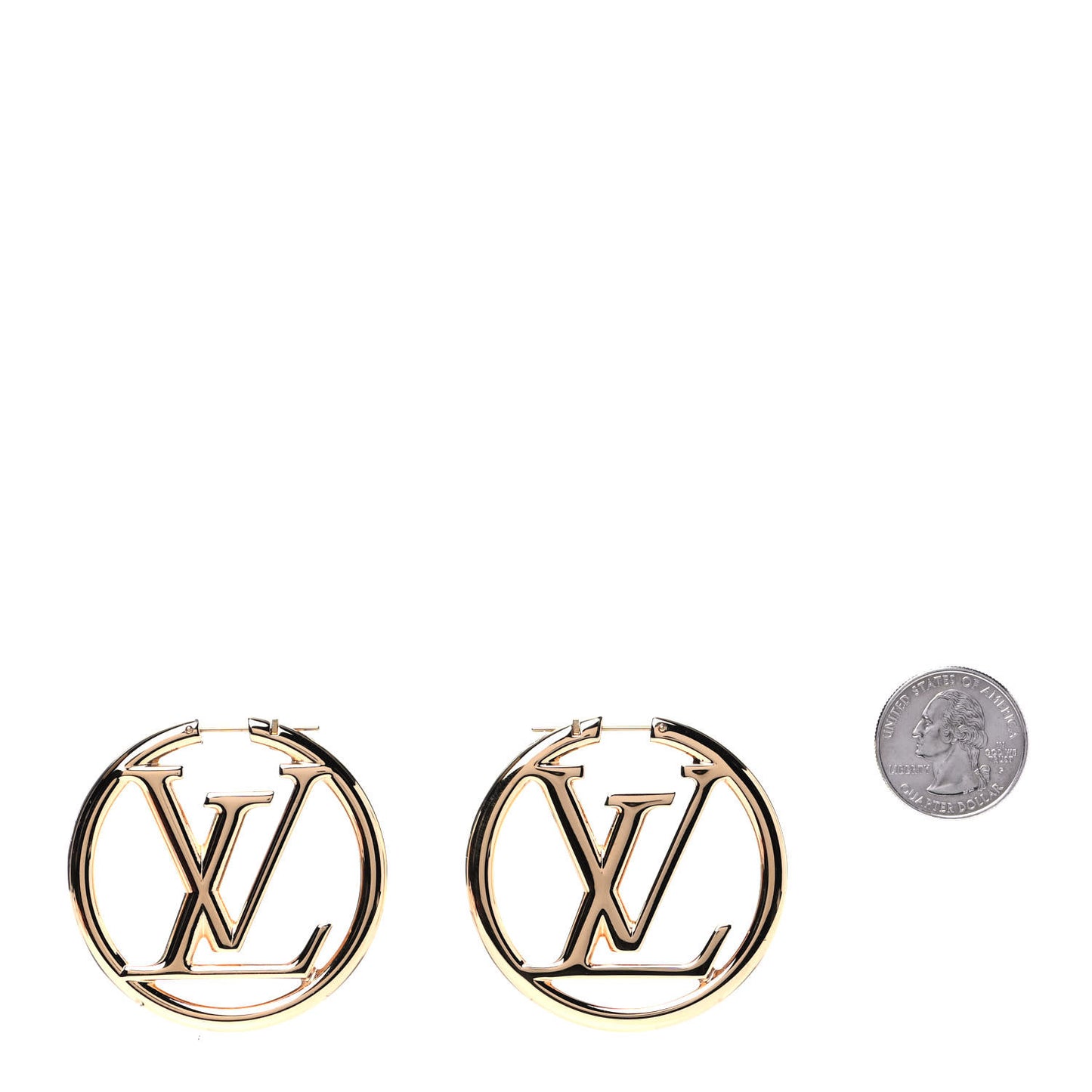 Metal Louise Hoop Earrings Gold