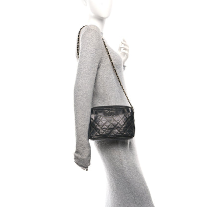 Chanel Lizard Quilted Small Tassel Camera Case Black 2 of 11