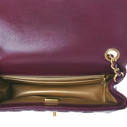 Chanel Lambskin Quilted Mini Rectangular Pearl Crush Flap Burgundy 5 of 10