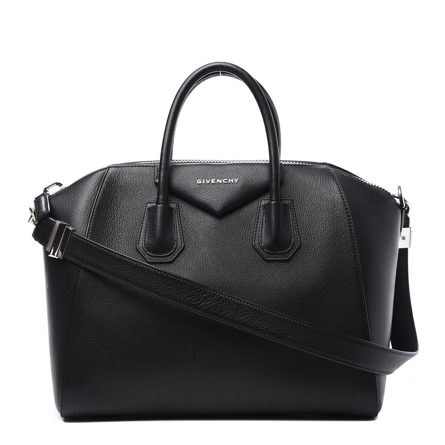 Sugar Goatskin Medium Antigona Black