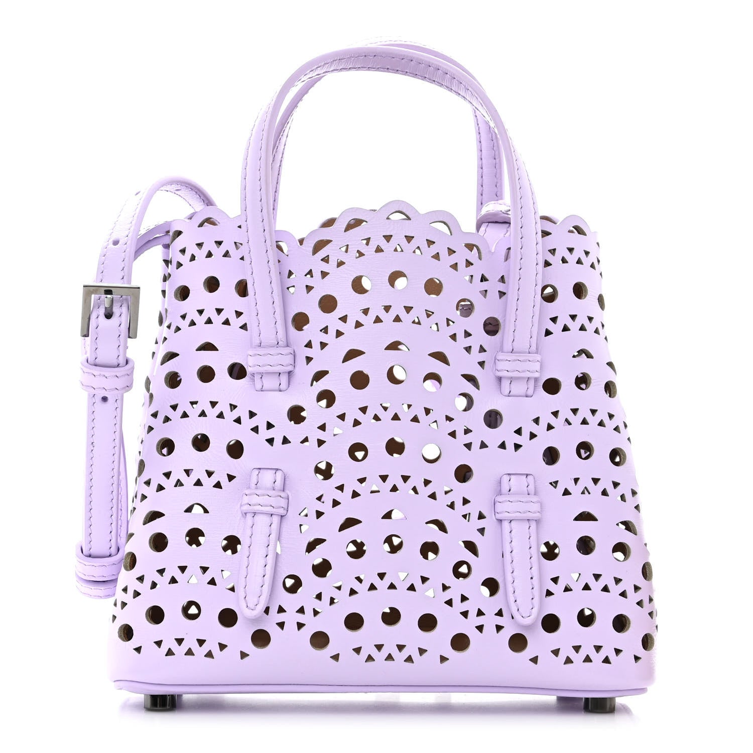 Alaia Calfskin Vienne Wave Mina 16 Bag Parme Clair 1 of 9