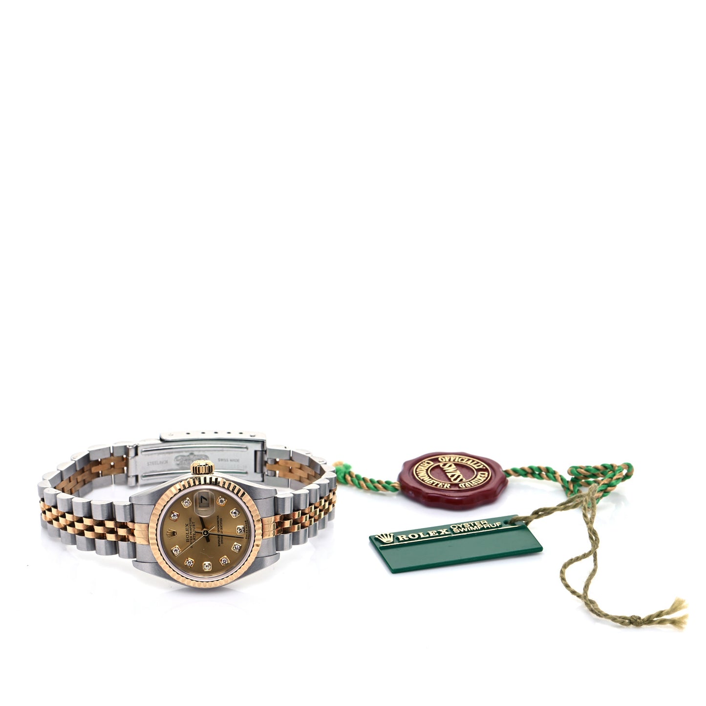 Stainless Steel 18K Yellow Gold Diamond 26mm Oyster Perpetual Datejust Watch Champagne 79173