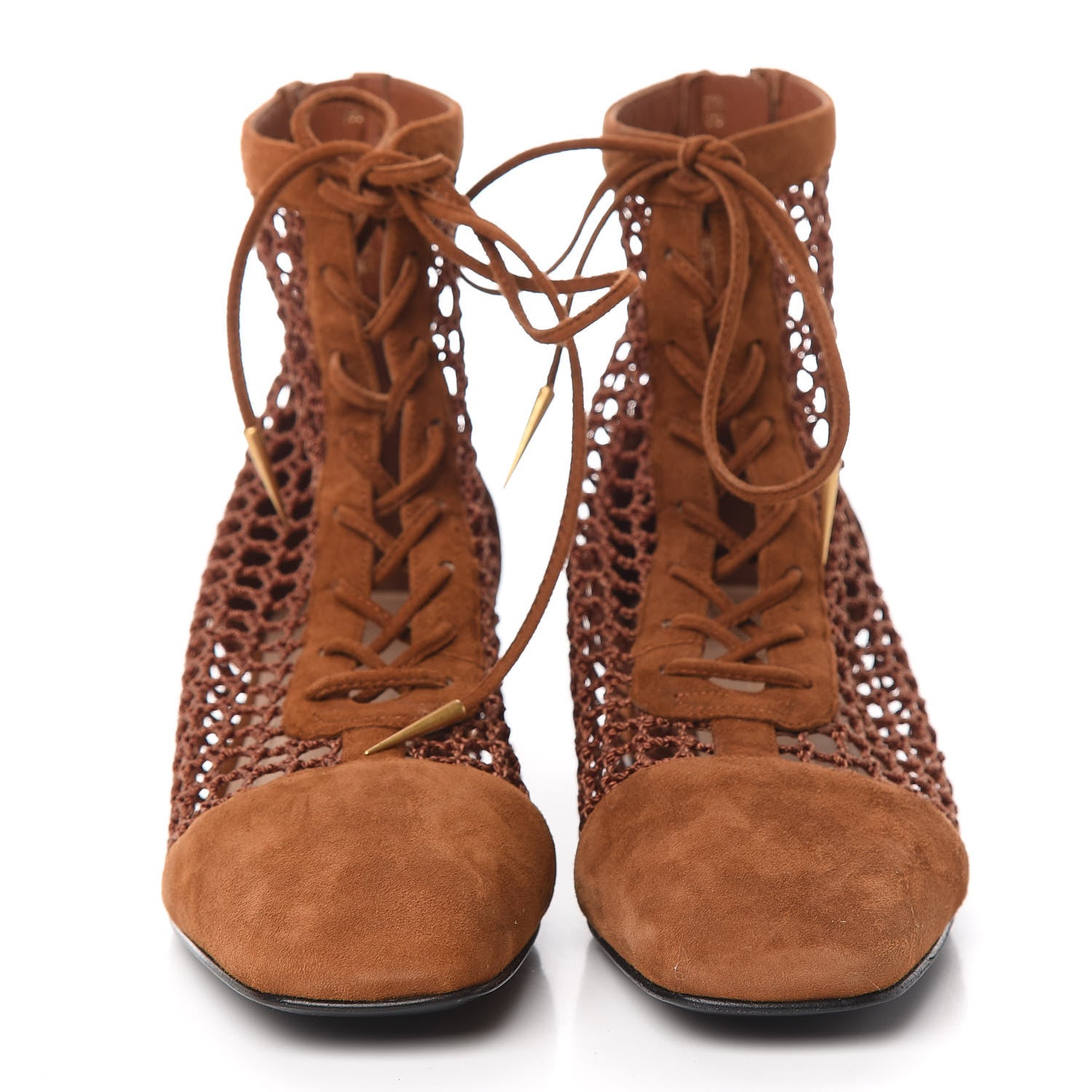 Christian Dior Suede Resille Naughtily-D 30mm Ankle Boots 36 Golden Brown 2 of 10