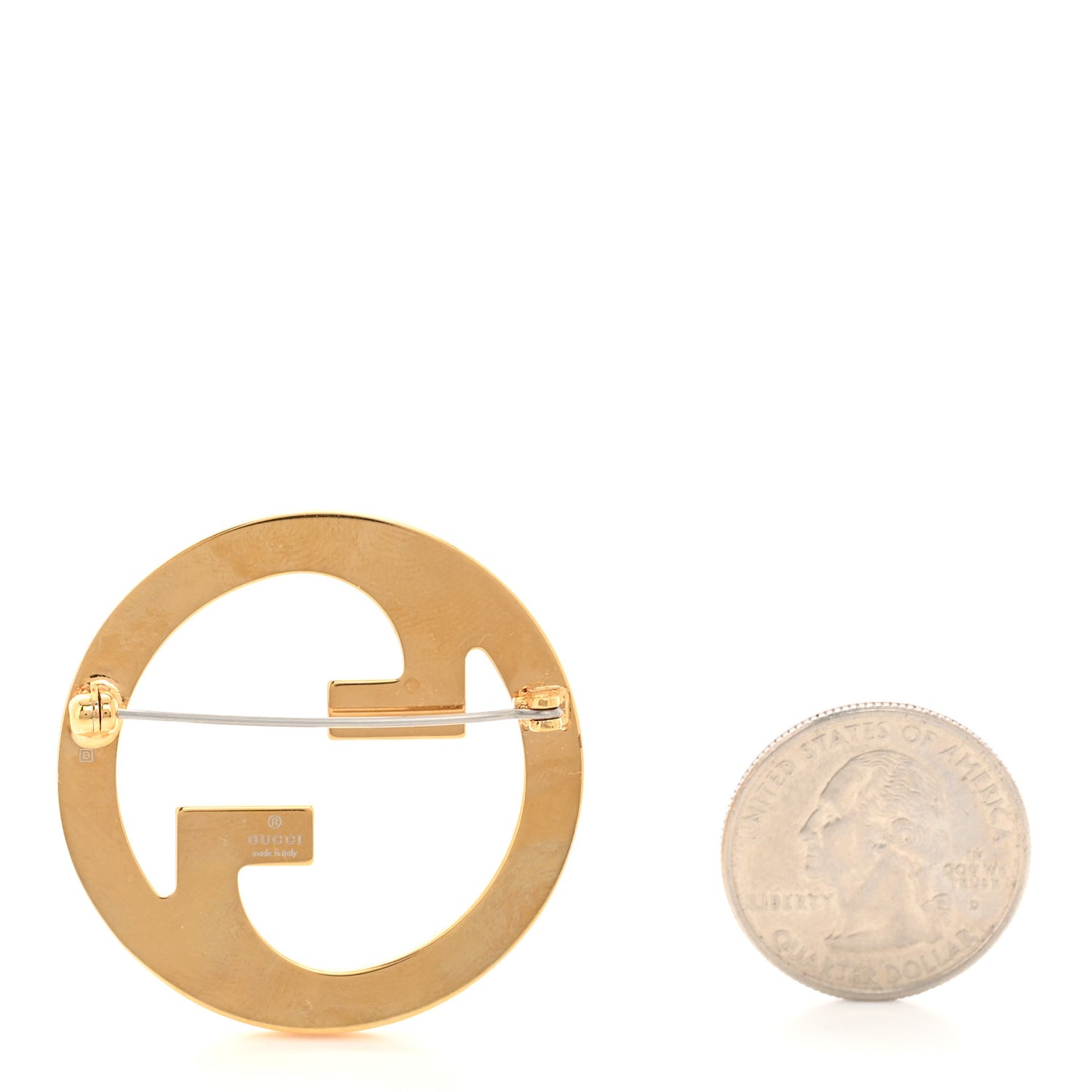 Metal Crystal Blondie Brooch Gold