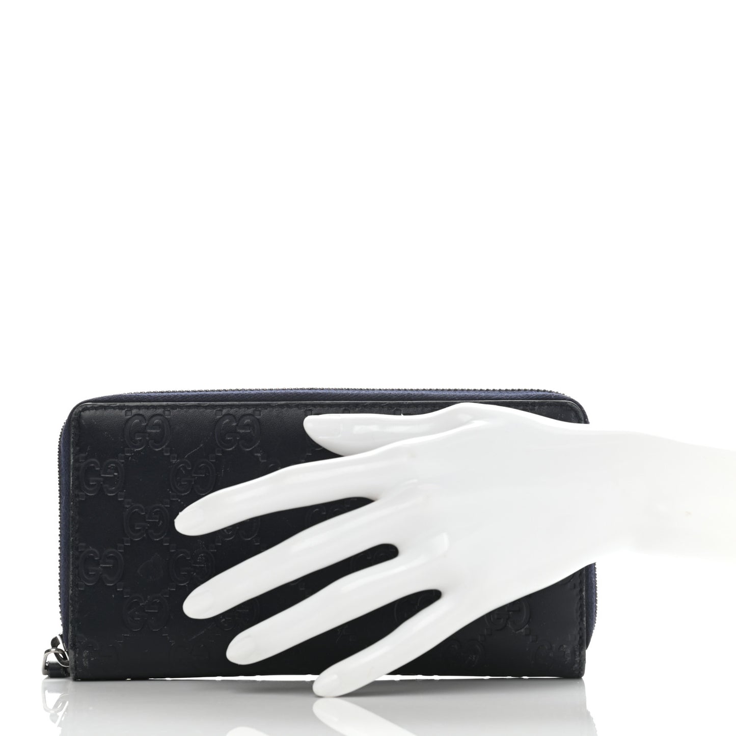 Guccissima Zip Around Wallet Blue