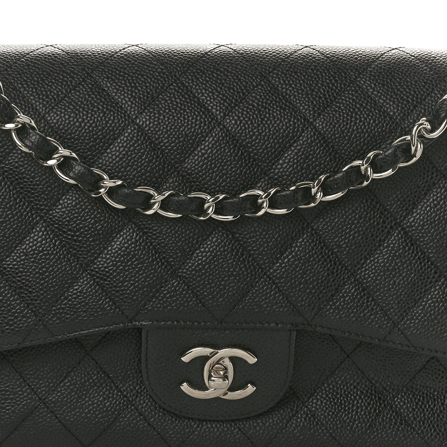Chanel Caviar Quilted Jumbo Double Flap Black 8 of 10