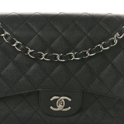 Chanel Caviar Quilted Jumbo Double Flap Black 8 of 10