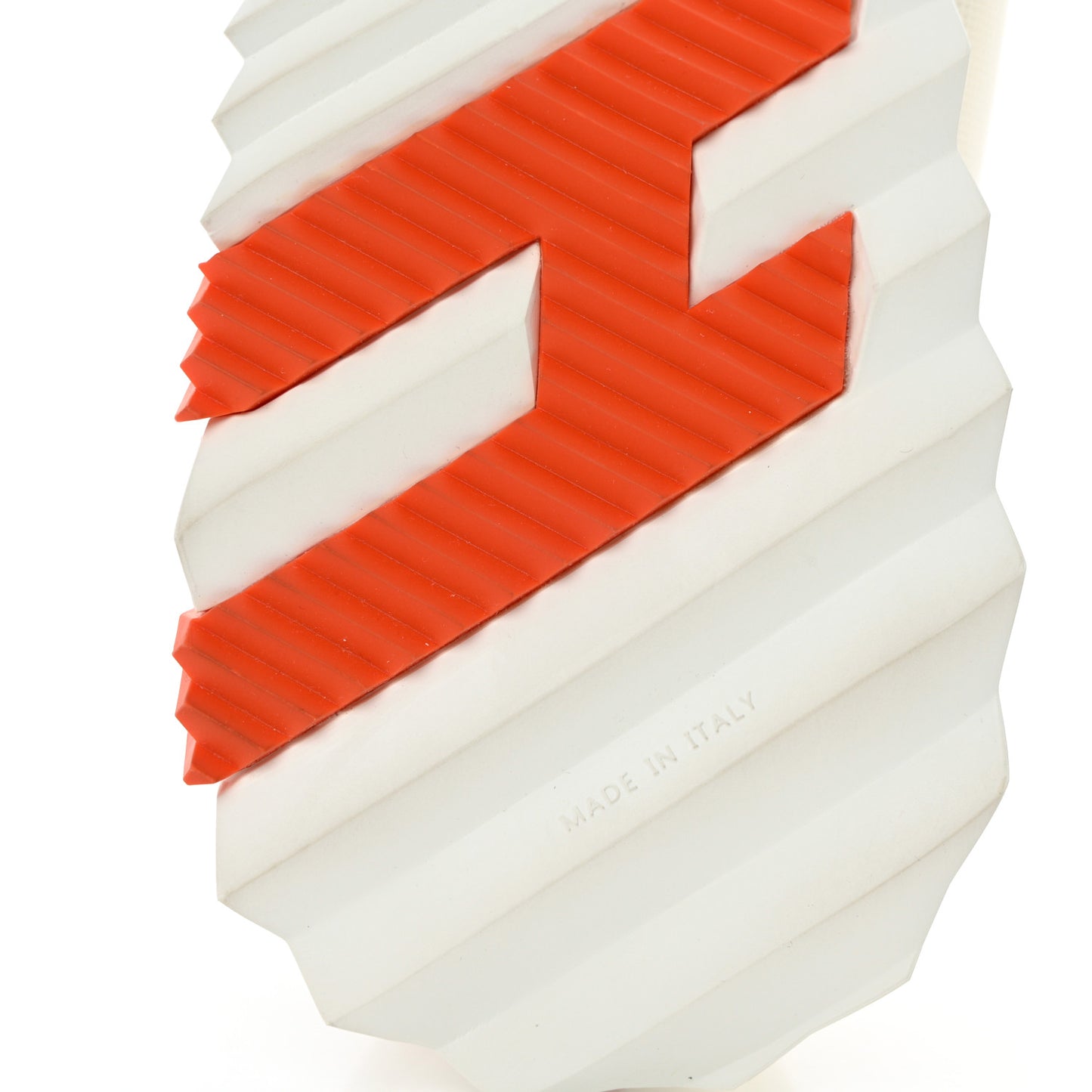 Technical Canvas Suede Goatskin Mens Bouncing Sneakers 44 White Orange