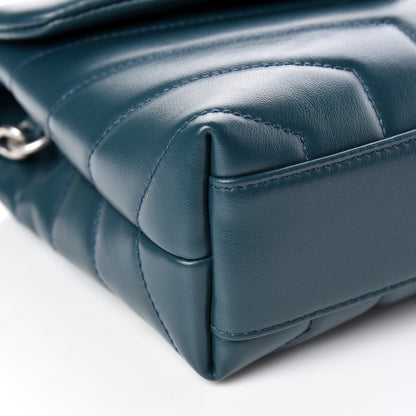 Saint Laurent Calfskin Y Quilted Monogram Toy Loulou Satchel Dark Turquoise 5 of 11