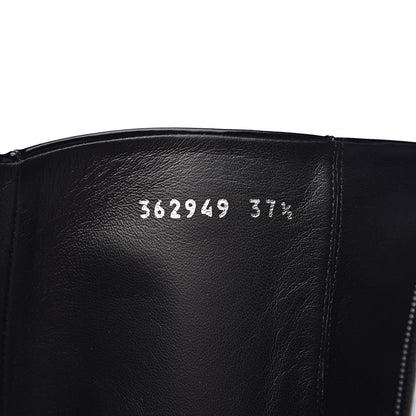 Gucci Patent Lilian Horsebit Knee High Boots 37.5 Black 7 of 12
