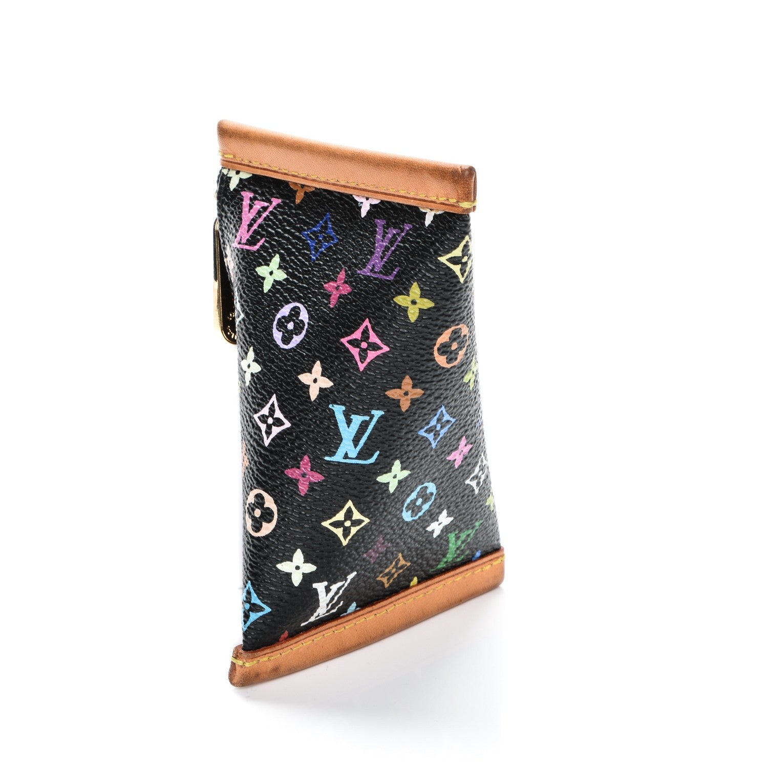 Louis Vuitton Monogram Multicolor Berlingot Coin Purse Black 3 of 7