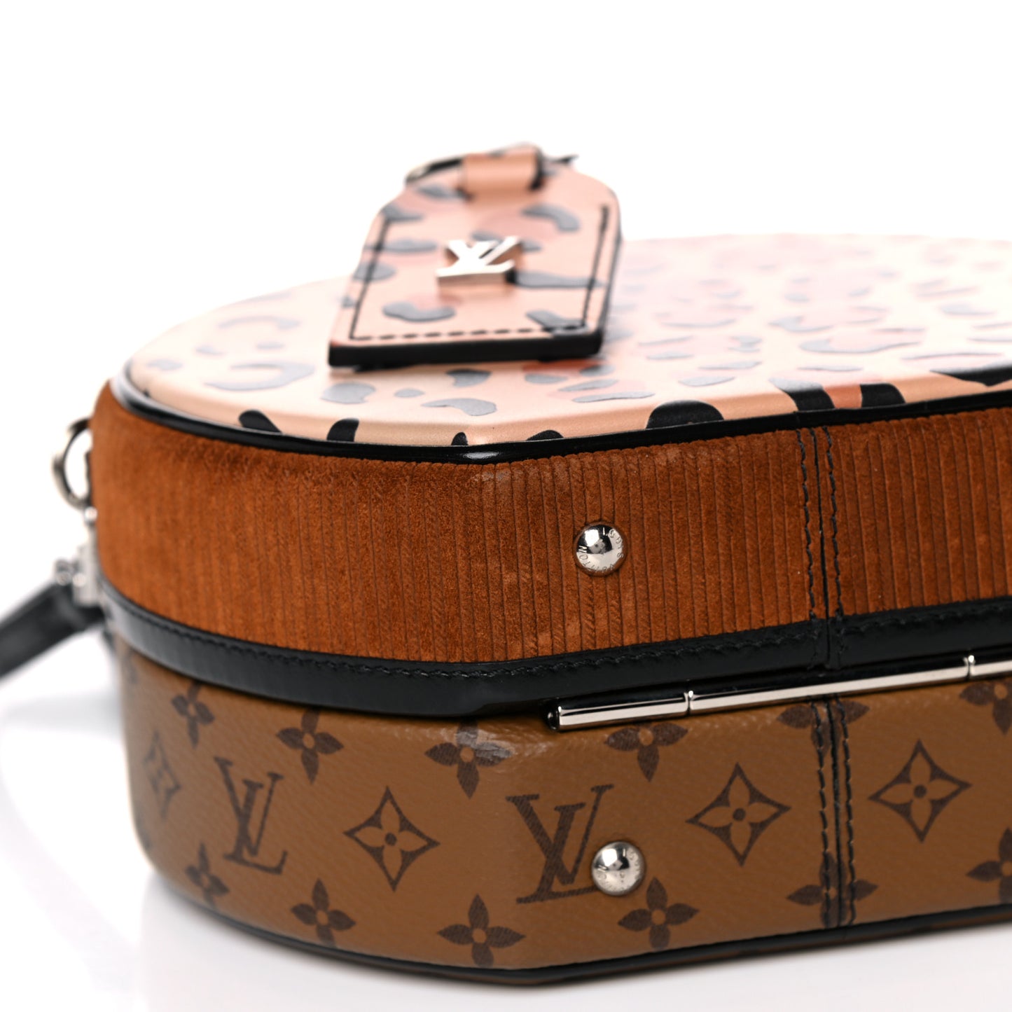 Reverse Monogram Leopard Petite Boite Chapeau