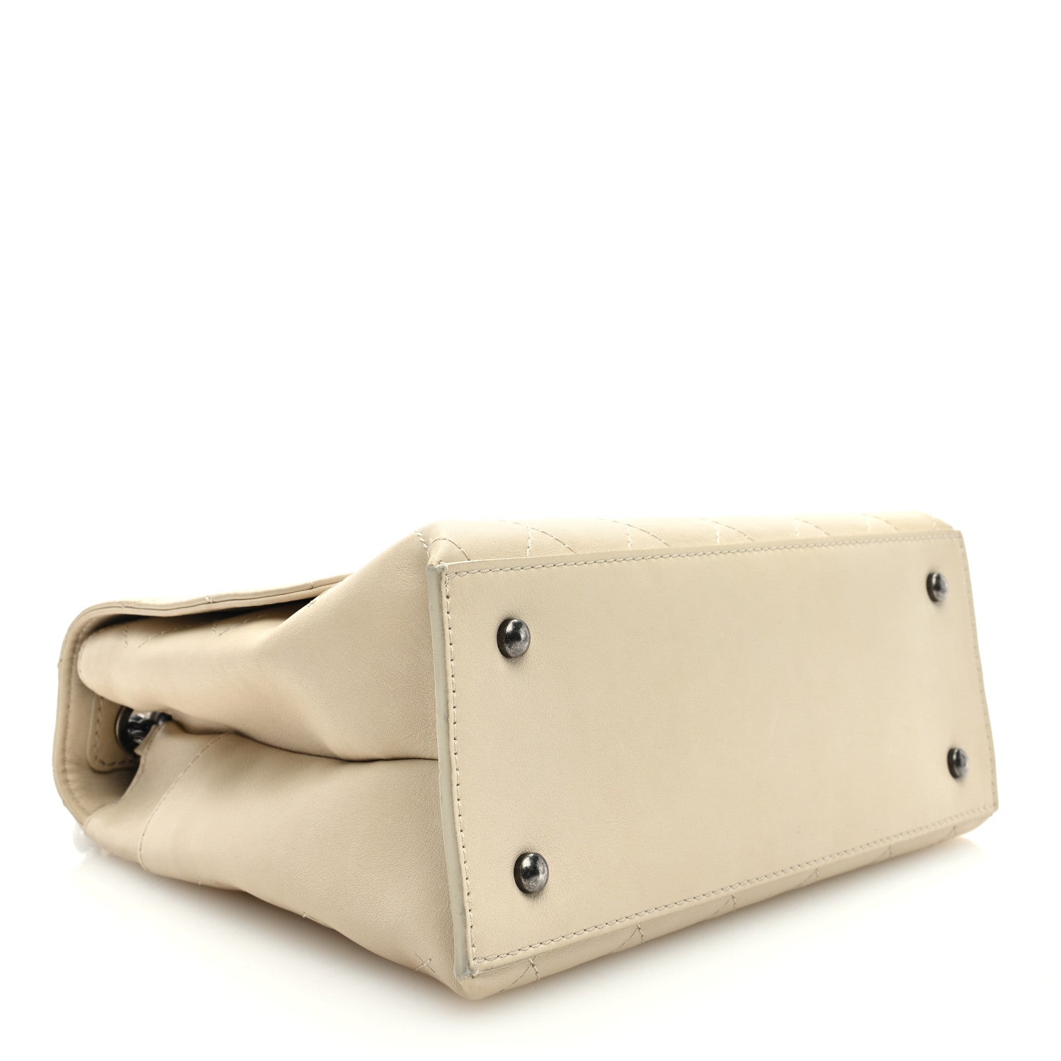 Chanel Calfskin Stitched Urban Luxury Top Handle Bag Ivory 4 of 10