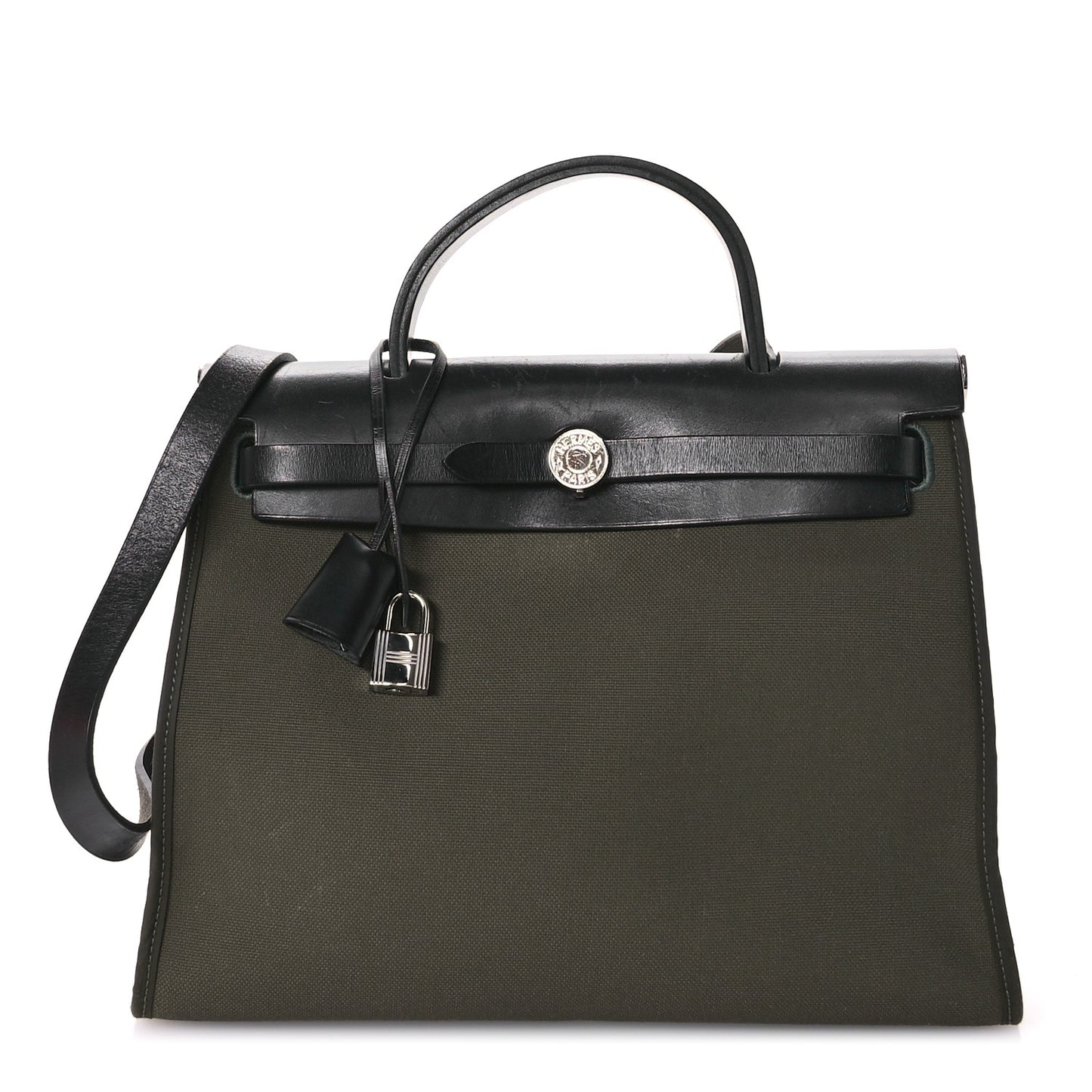 Military Toile Vache Hunter Herbag Zip 31 PM Vert De Gris Black
