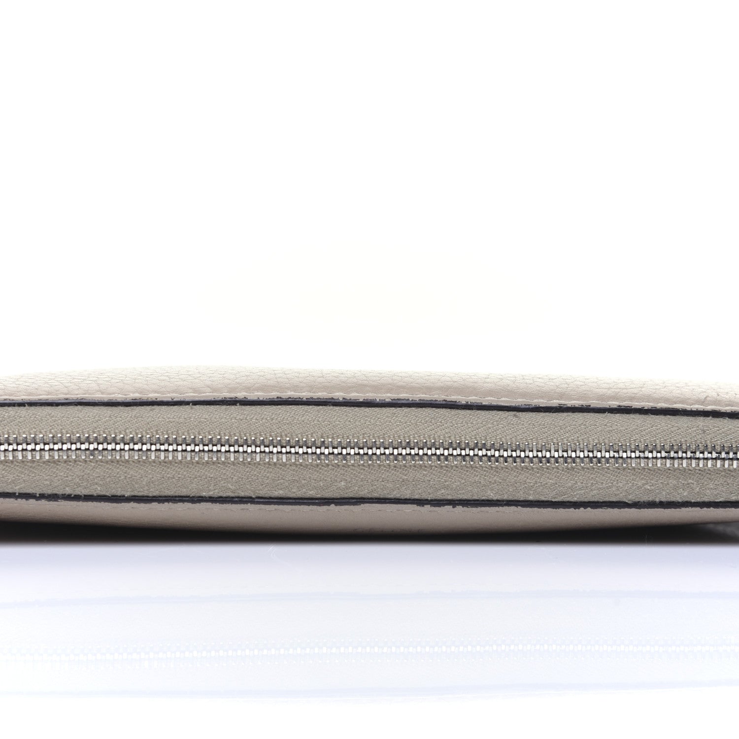 Celine Drummed Calfskin Zip Around Organizer Wallet Dune 16 of 20