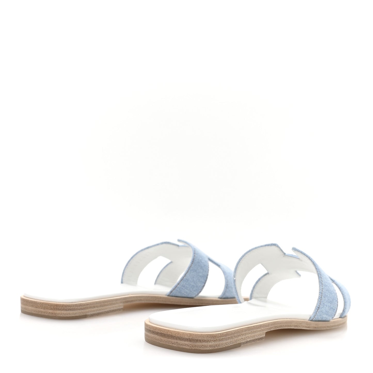 Denim Canvas Oran Sandals 37.5 Bleu Clair