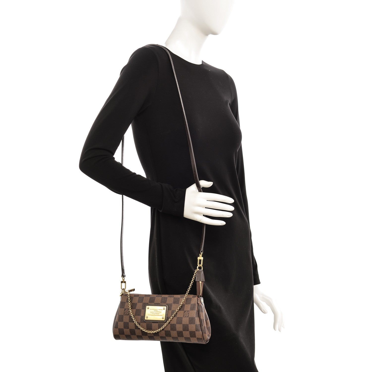Louis Vuitton Damier Ebene Eva Clutch 2 of 6