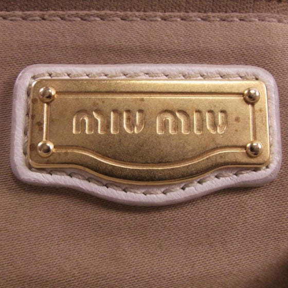 Leather Matelasse Coffer White