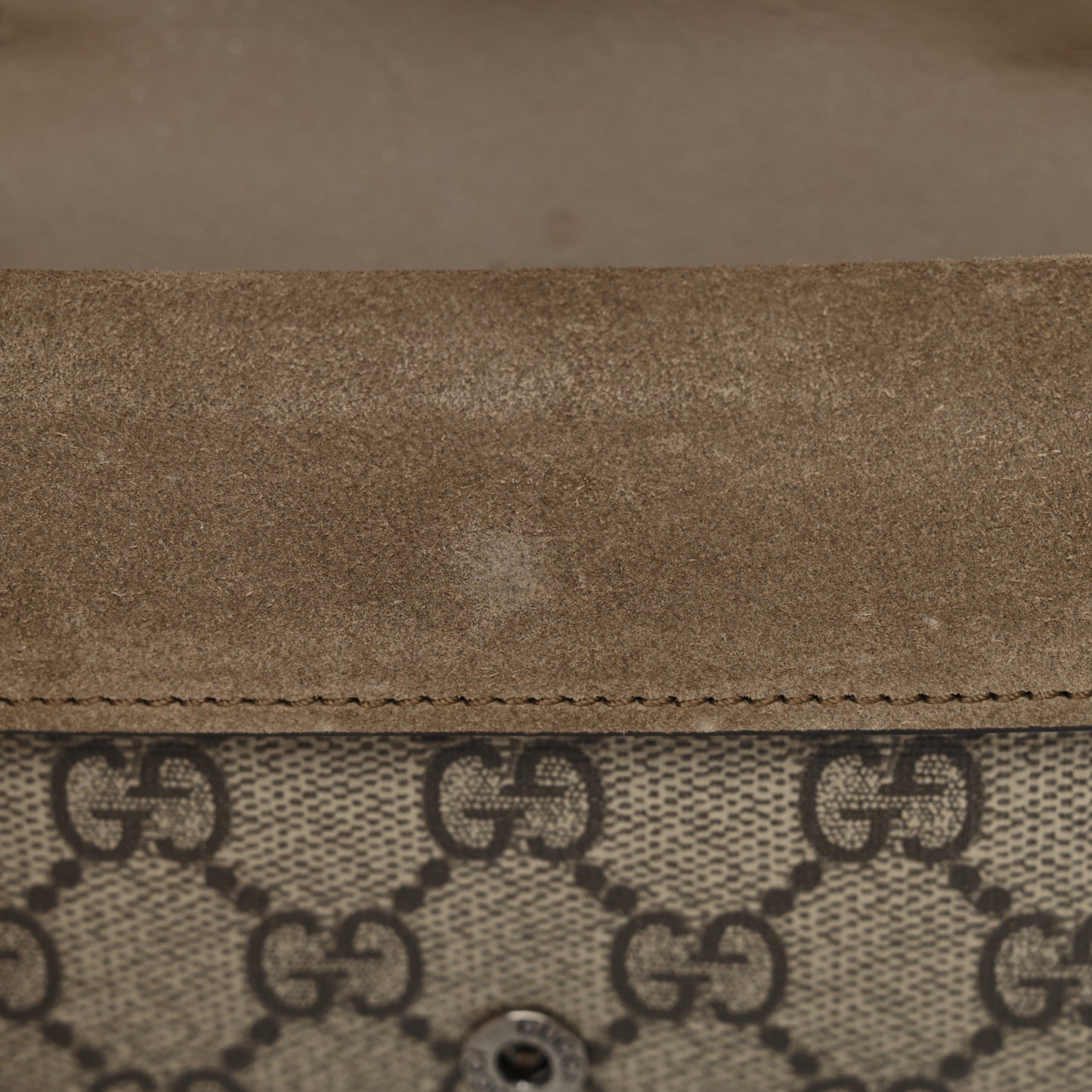GG Supreme Monogram Super Mini Dionysus Shoulder Bag Taupe
