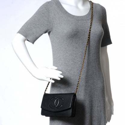 Chanel Caviar Wallet on Chain WOC Black 2 of 9