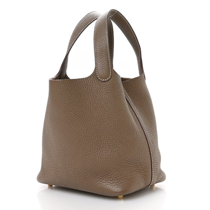 Hermes Taurillon Clemence Picotin Lock 18 PM Etoupe 3 of 13