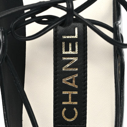 Chanel Lambskin Patent Cap Toe CC Mary Jane Pumps 39 Black 8 of 10