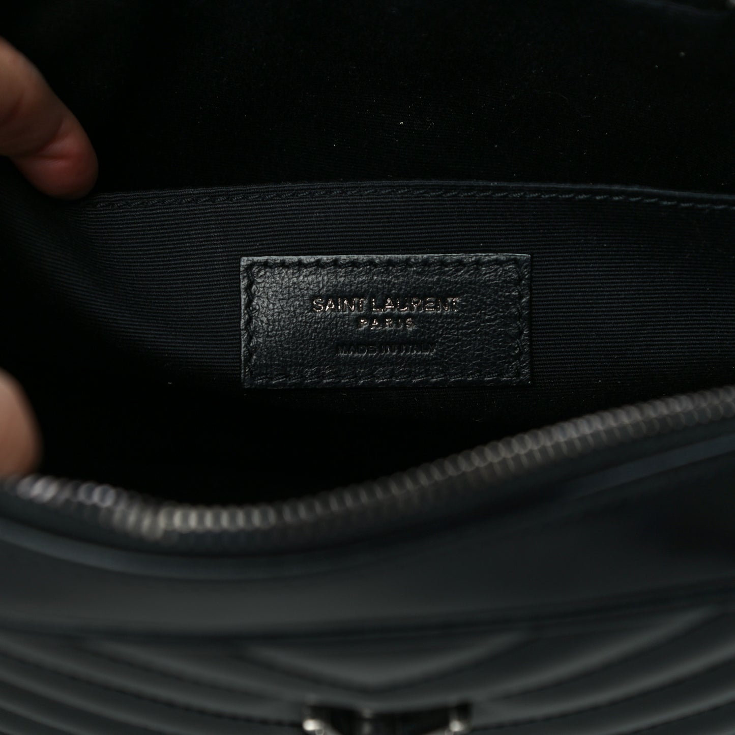 Calfskin Matelasse Monogram Lou Camera Bag Black